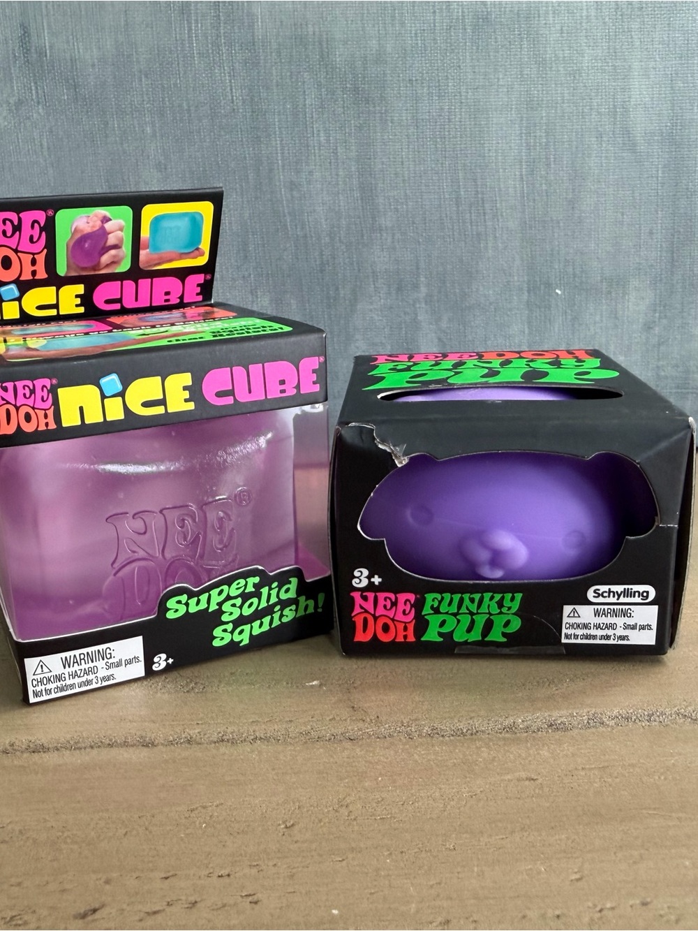 Nee Doh (NeeDoh) Purple Funky Pup and Purple Nice Cube Bundle